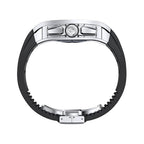 Trion Luxury Carbon Fiber Protective Case and Modification Kit Compatible with Apple Watch Series 8 (45mm) - Silver