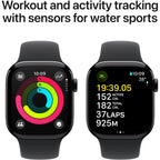 Apple Watch Series 10 42mm Jet Black Aluminium Case GPS + Cellular Sport Band-Black - AU Version