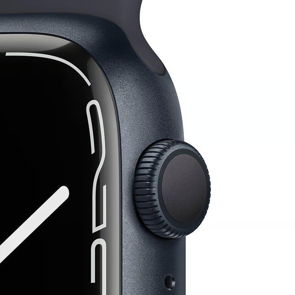 Apple Watch Series 7 GPS 41mm GPS - Midnight Aluminum Case with Black Sport Band - Pristine - Refurbished