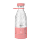 Portable Juice Blender with Stainless Steel 6 Blades Battery Powered USB Mini Blender for Shakes and Smoothies - Pink