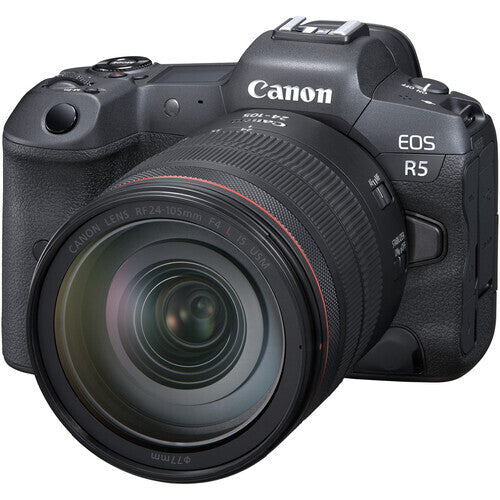Canon EOS R5 Mark I Mirrorless Camera with RF 24-105mm f/4L IS USM Lens - Without R Adapter