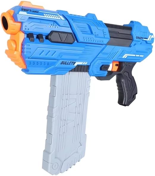 Electric Toy Gun Blaster - Automatic Foam Shooter with 16 Soft Bullets for Outdoor Action Fun