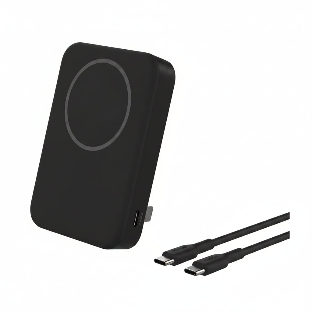 Belkin BoostCharge 10K Qi2 Magnetic Wireless Power Bank with Stand Black Belkin