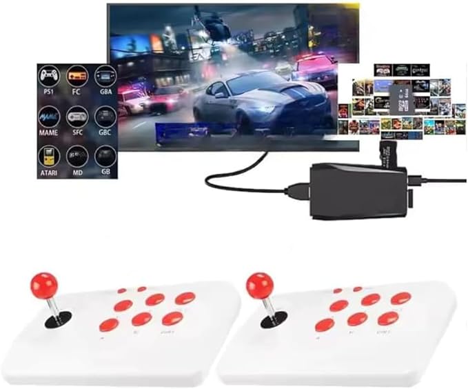 Retro M8-X6 Gaming Console, 2-Player Arcade System, TV Set-top Box