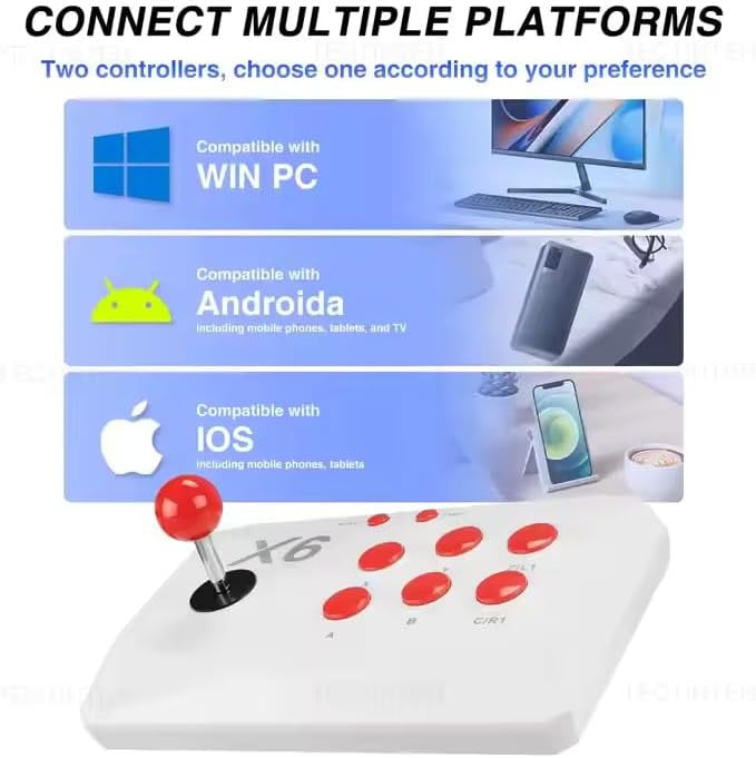 Retro M8-X6 Gaming Console, 2-Player Arcade System, TV Set-top Box