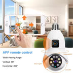 V380 Pro 4MP Waterproof IP Camera Dual Lens E27 New Bulb Full Color Night Vision Two Way Audio Outdoor Security Camera - Pristine - Refurbished Tristar