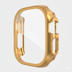 Plastic Case with Glass Sport Strap Waterproof Band Compatible with Apple Watch