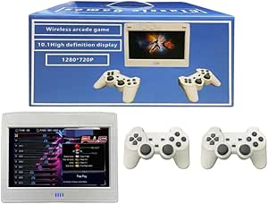 Pandora Plus PK3128 10-inch Arcade Machine – 26,800 Games, Wireless Controller, LCD Display, Linux System, Dual Gamepads