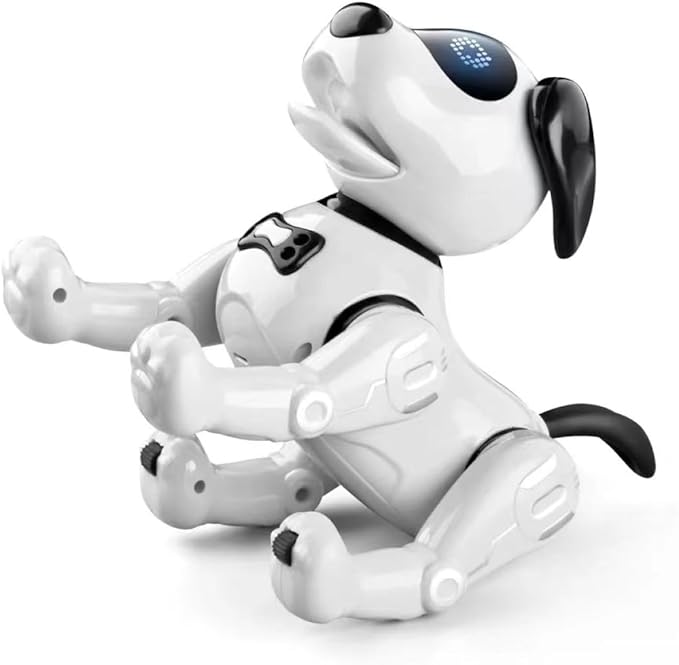 Remote Control Stunt Puppy Robot Dog Kids Toys – White & Black – Brand New Tristar Online