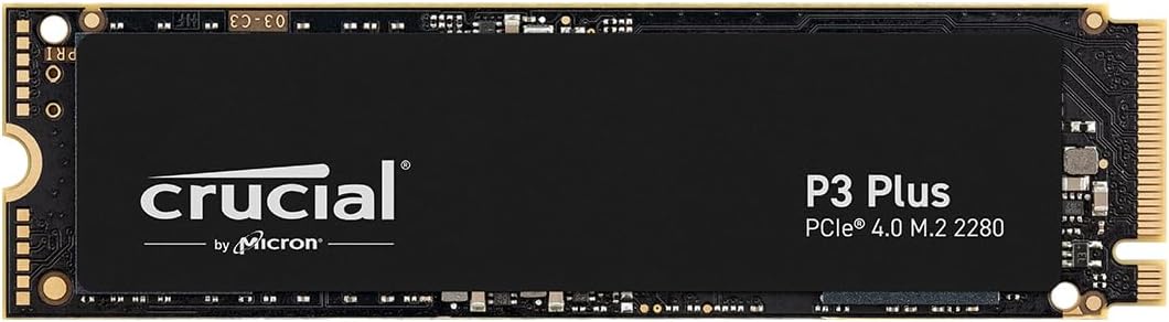 Crucial P3 Plus 4TB PCIe Gen4 NVMe M.2 SSD - Up to 5000MB/s, CT4000P3PSSD8