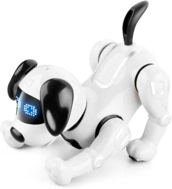 Remote Control Stunt Puppy Robot Dog Kids Toys – White & Black – Brand New Tristar Online