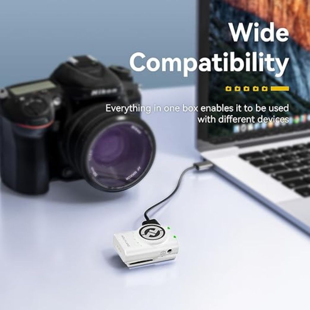 Hollyland Lark M2 Wireless Microphone - White - iPhone, Android & Camera Hollyland