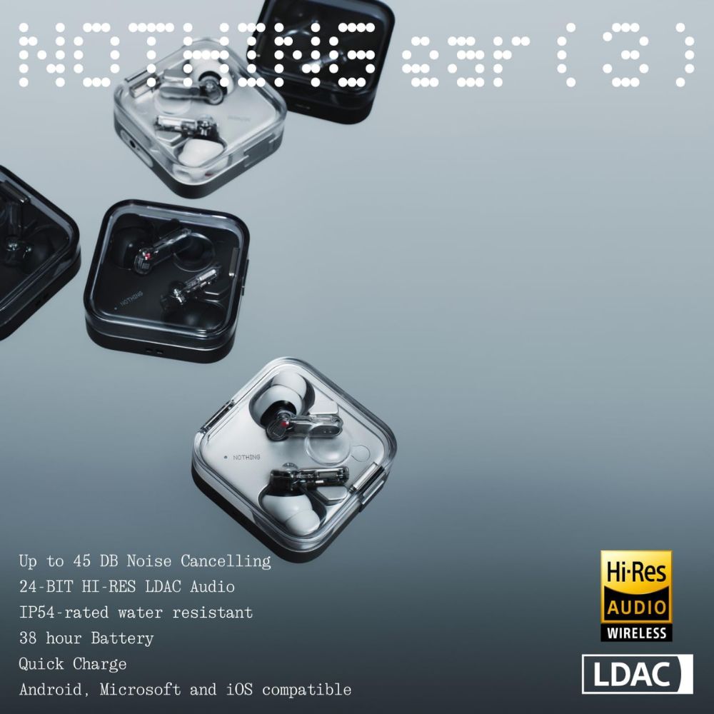 Nothing Ear (3) B171 Wireless Earbuds – Black, White (Copy) Nothing