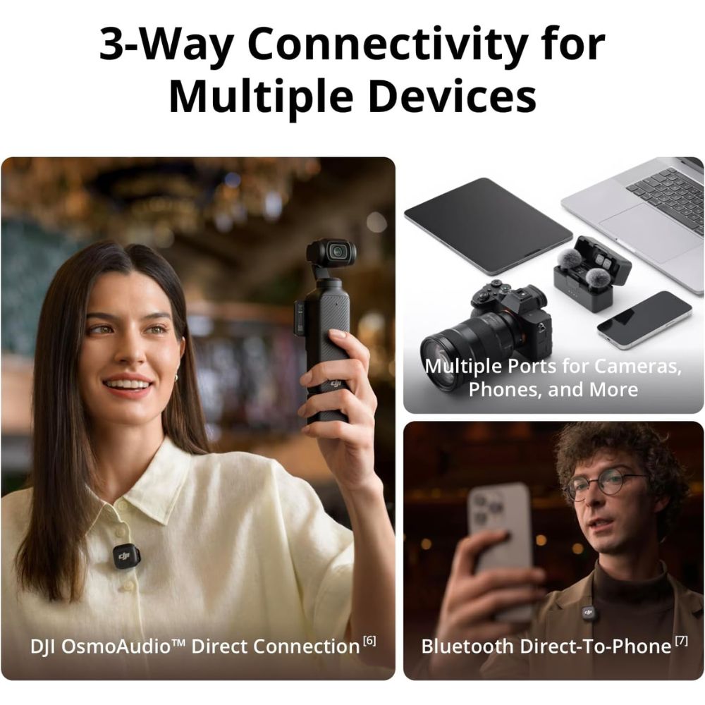 DJI Mic 3 Transmitter, Wireless Mini Microphone for iPhone/Camera/Android, Lightweight & Intuitive, Lavalier Microphone, 32-bit Float, Integrated Timecode, Vlog, Interview, Streaming DJI