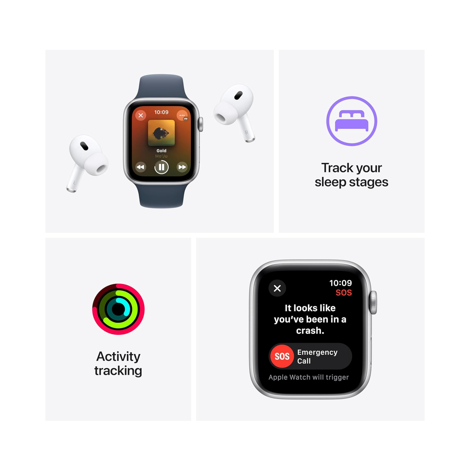 Apple Watch SE 2nd Gen GPS 44mm Midnight Aluminium Case - AU Version ( Grade - A ) Apple