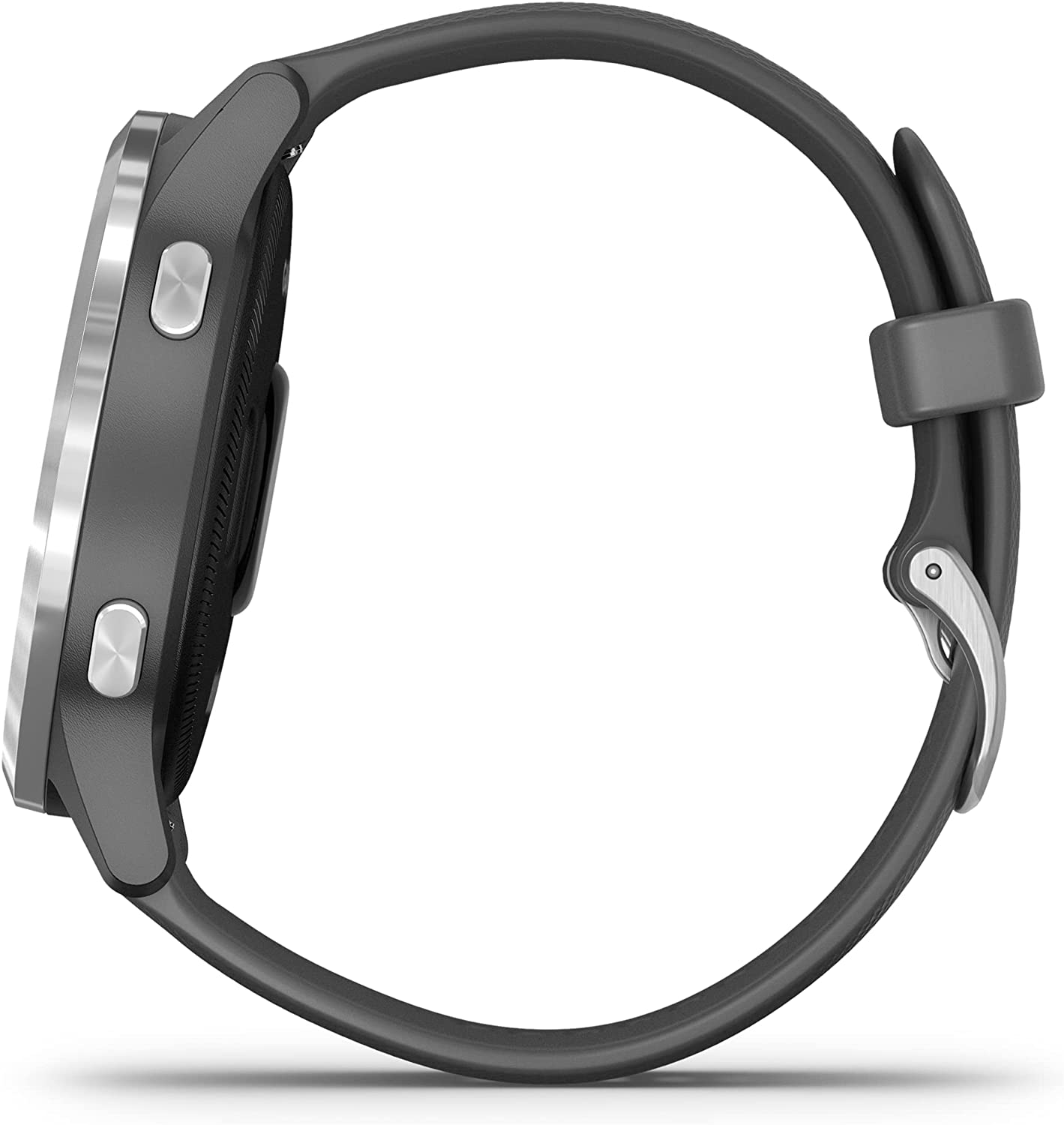 Garmin Vivoactive 4 GPS Fitness Smartwatch, Silver with Grey Band - Open Never Used Garmin
