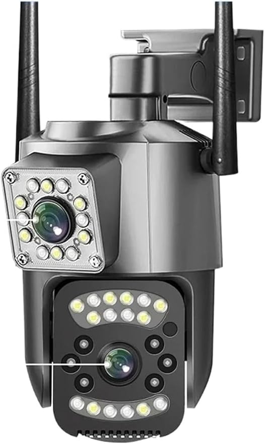 V380 Pro 4K 8MP Dual Lens PTZ Outdoor CCTV Camera – Wireless 4G SIM & WiFi Security Camera with Motion Tracking, Two-Way Audio, IP66 Waterproof, Night Vision