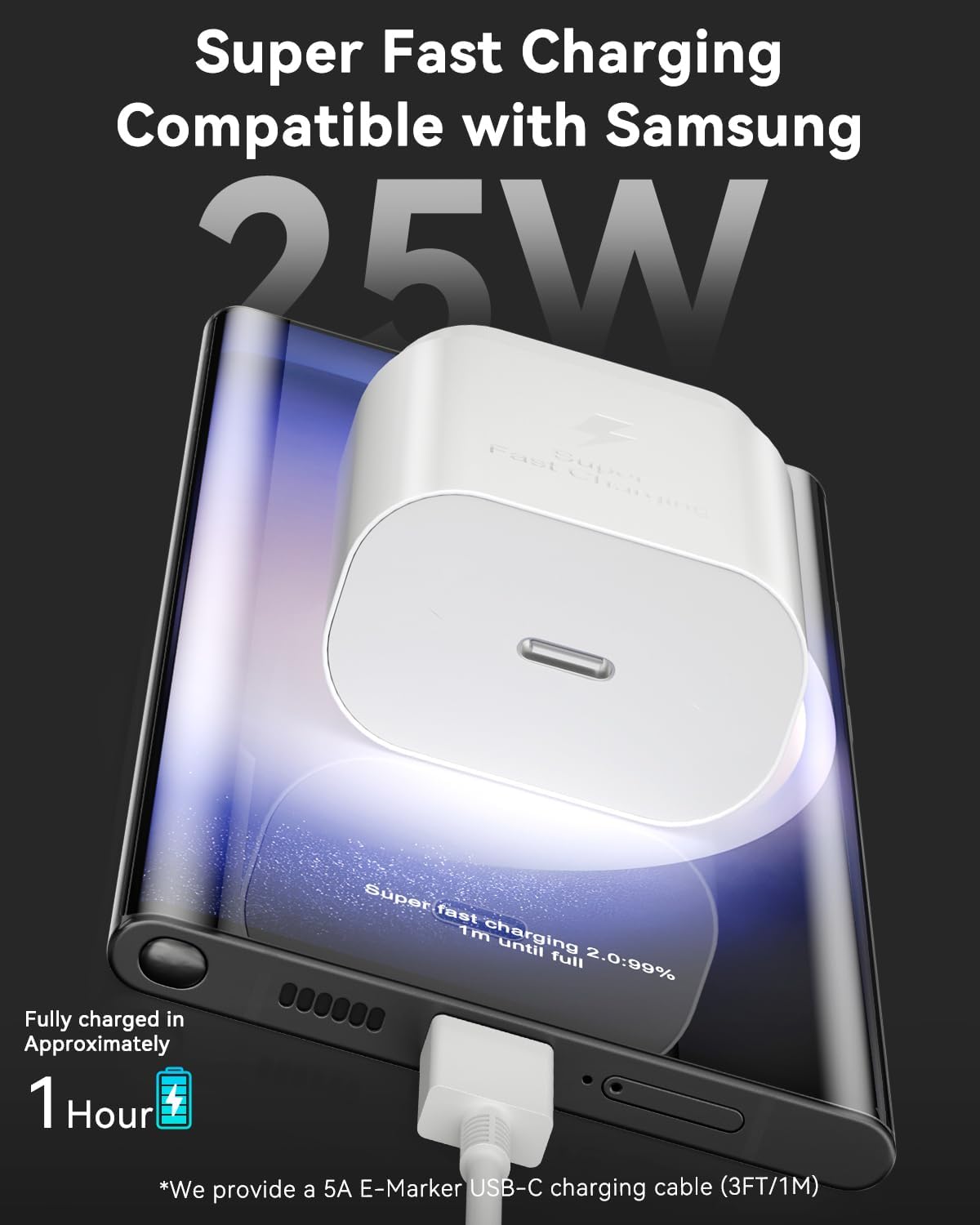 Samsung Adapter - New - Generic Packing White