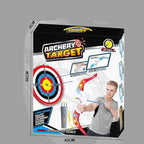 Archery Game Set Large Light-Up - 1.2m Target Frame, Unlit Bow and Arrow Kit, Target Disk, and 2 Suction Cup Soft Bullet Guns