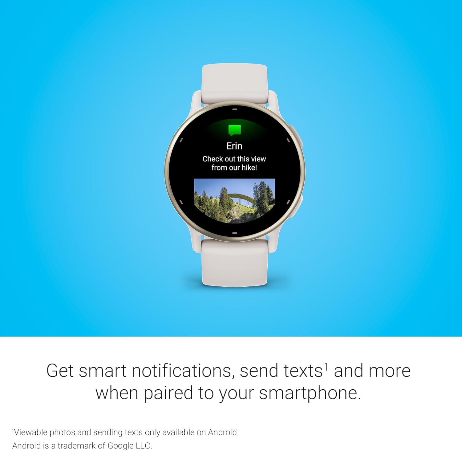 Garmin Vivoactive 5 Smartwatch – Ivory with Cream Gold Bezel