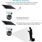 4G SIM Solar Security Camera 8MP 4K Outdoor CCTV IP Camera - Night Vision - PIR Motion Detection - Two-Way Audio - Solar Panel - Dust & Water Resistant