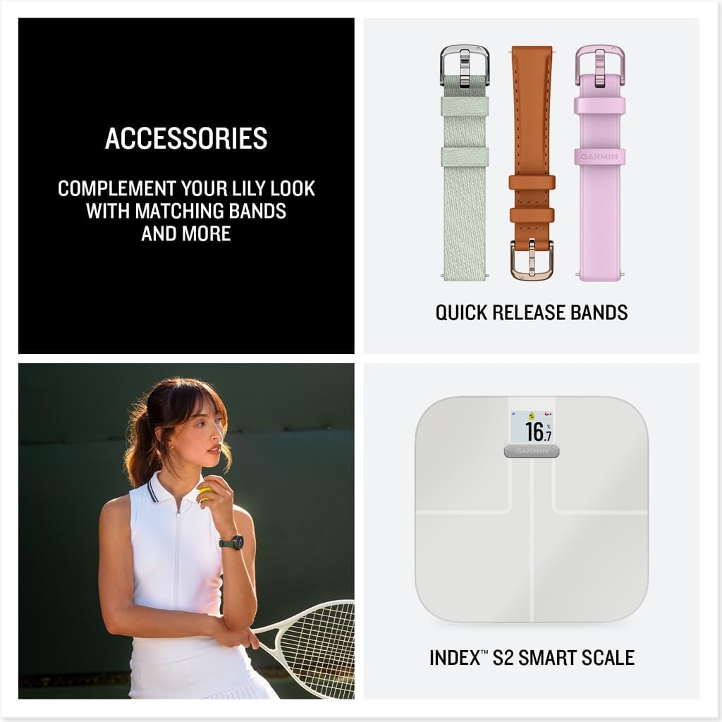 Garmin Lily 2 Smartwatch – Cream Gold with Coconut Silicone Band