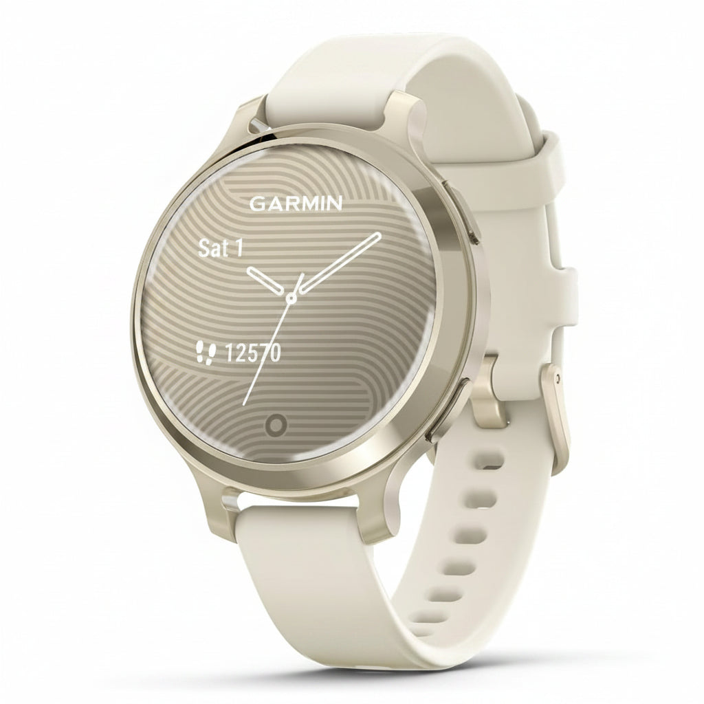 Garmin Lily 2 Smartwatch – Cream Gold case with Coconut, Metallic Lilac case with Lilac Silicone Band - Excellent - Refurbished (Copy) Garmin