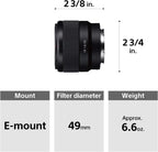 Sony E 50mm F1.8 OSS (SEL50F18/B) (Black)