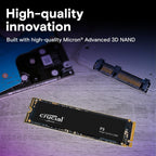 Crucial P3 4TB PCIe 3.0 NVMe M.2 SSD - Up to 3500MB/s, CT4000P3SSD8
