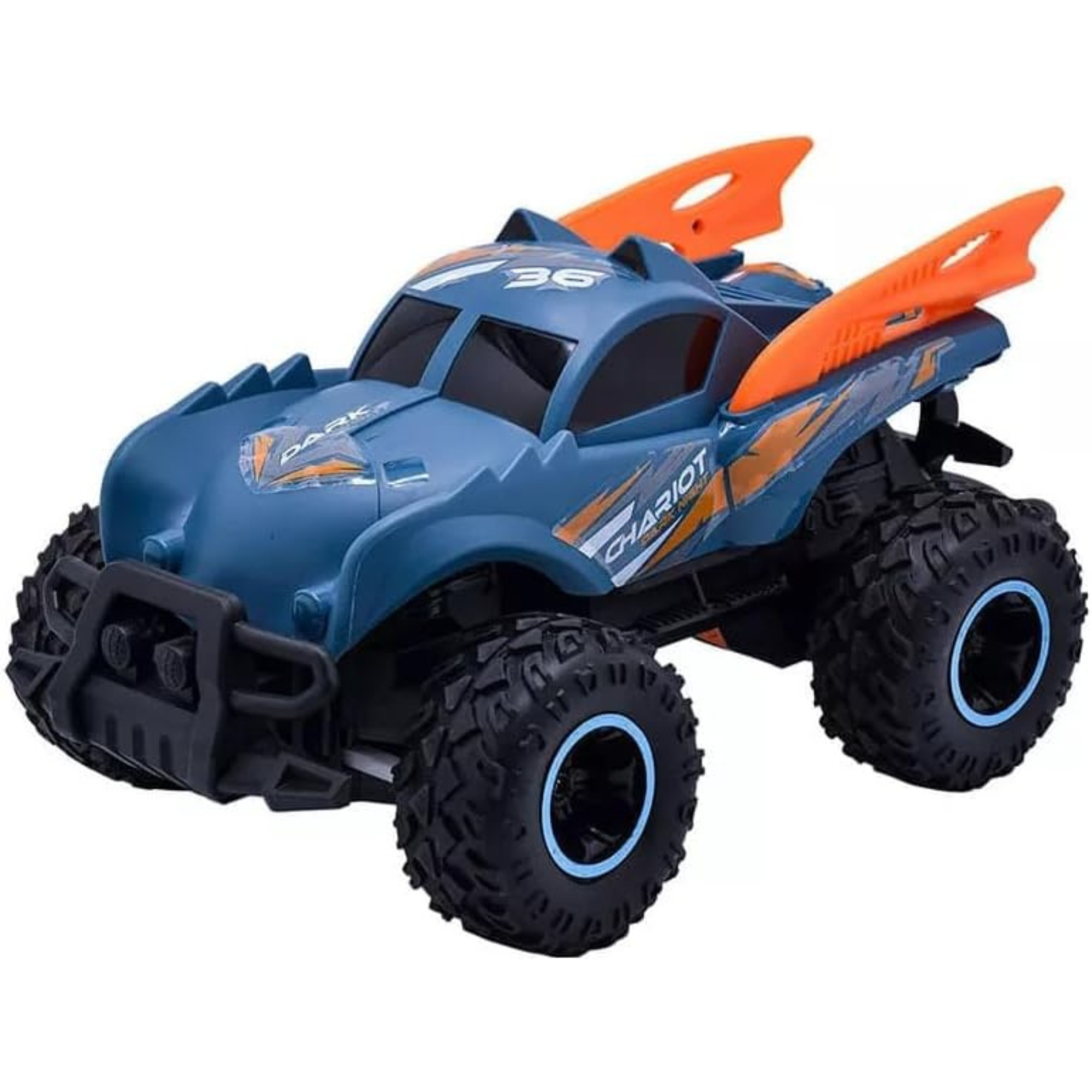 Monster Truck Off-Road Car for Children Remote Control - 1:14 Scale - Four-Way - 27MHz Radio Control (Gray)