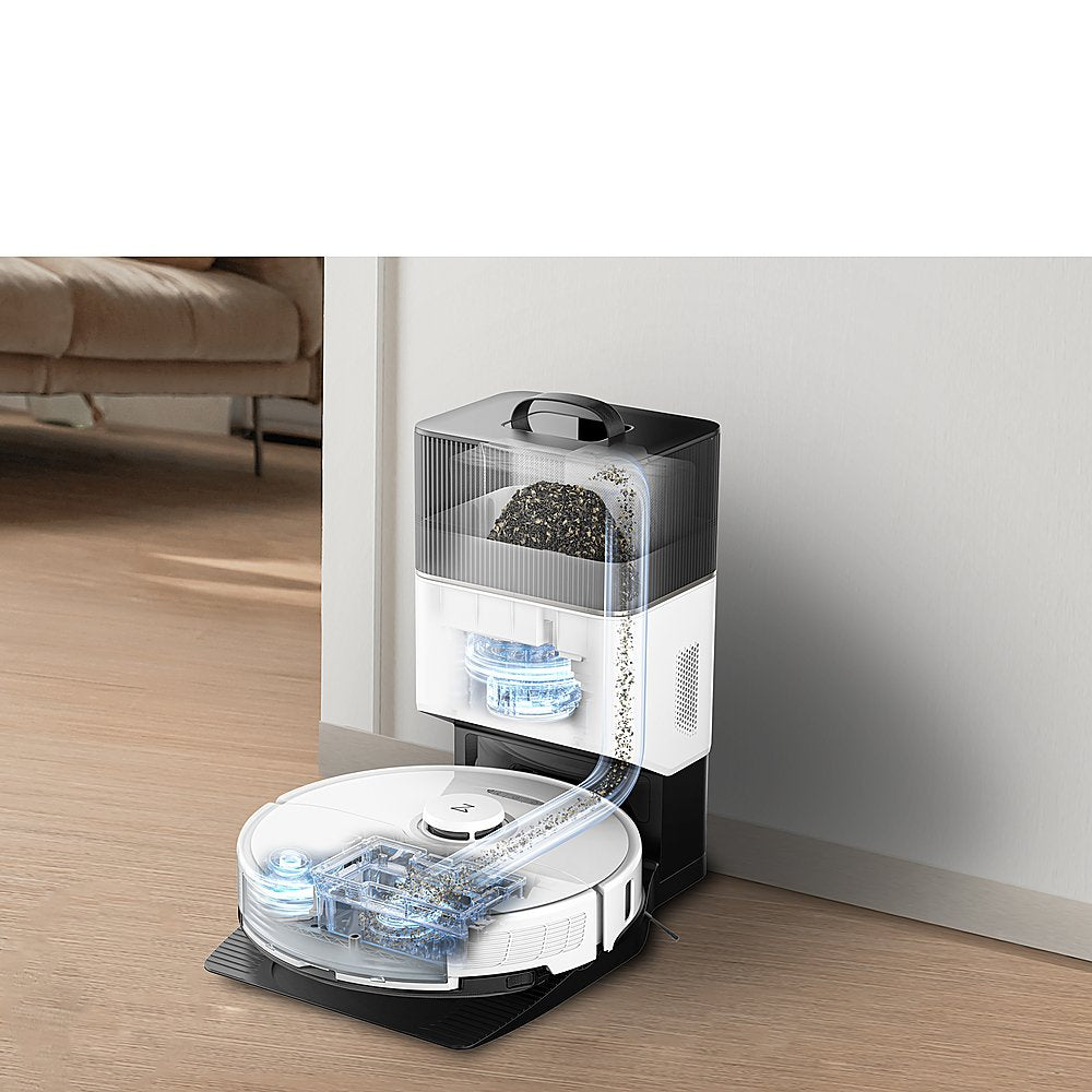 Roborock S8+ Plus Robot Vacuum Cleaner with Auto-Emptying Dock - White