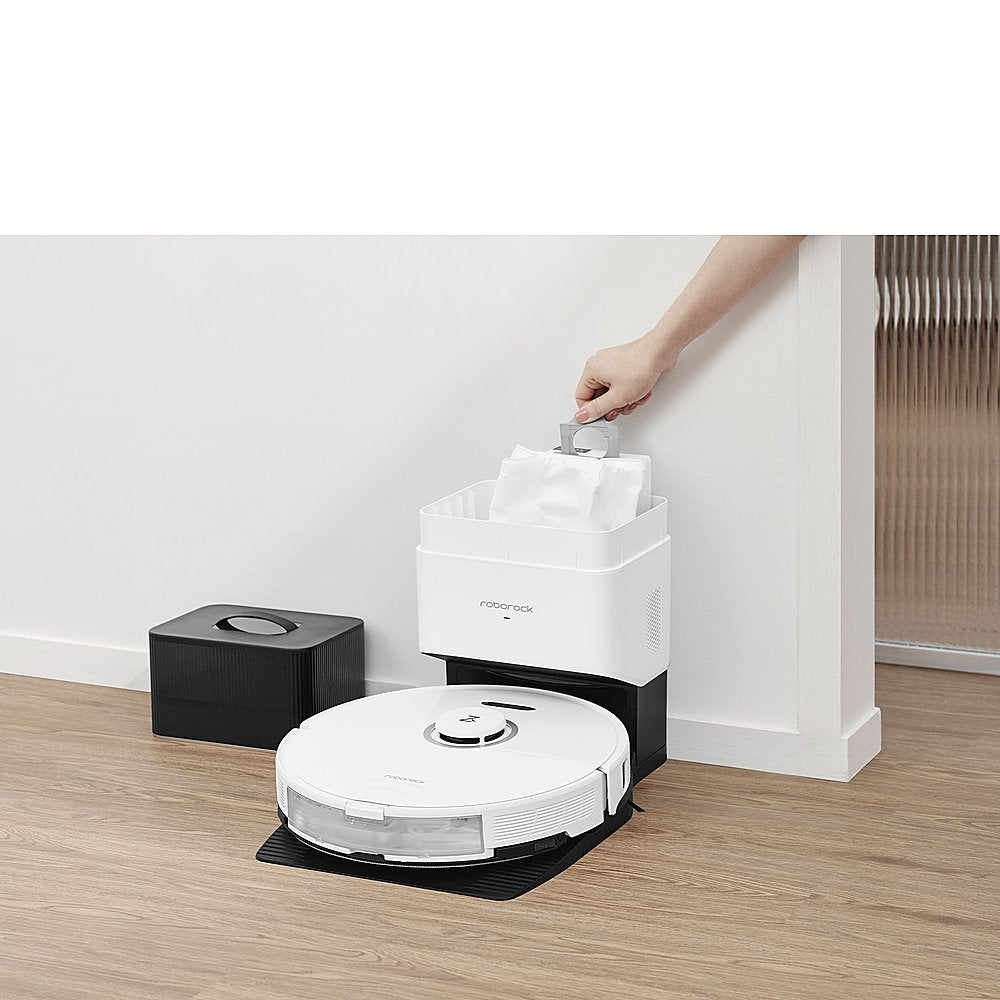 Roborock S8+ Plus Robot Vacuum Cleaner with Auto-Emptying Dock - White
