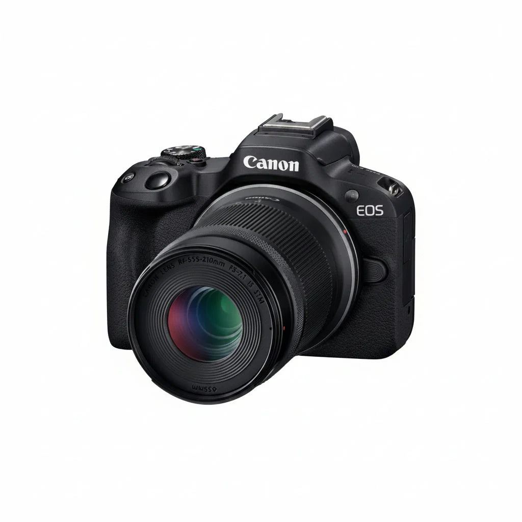 Canon EOS R50 Mirrorless Camera Kit with RF-S 18-45mm & RF-S 55-210mm Lenses Black – 24.2MP 4K Creator Camera