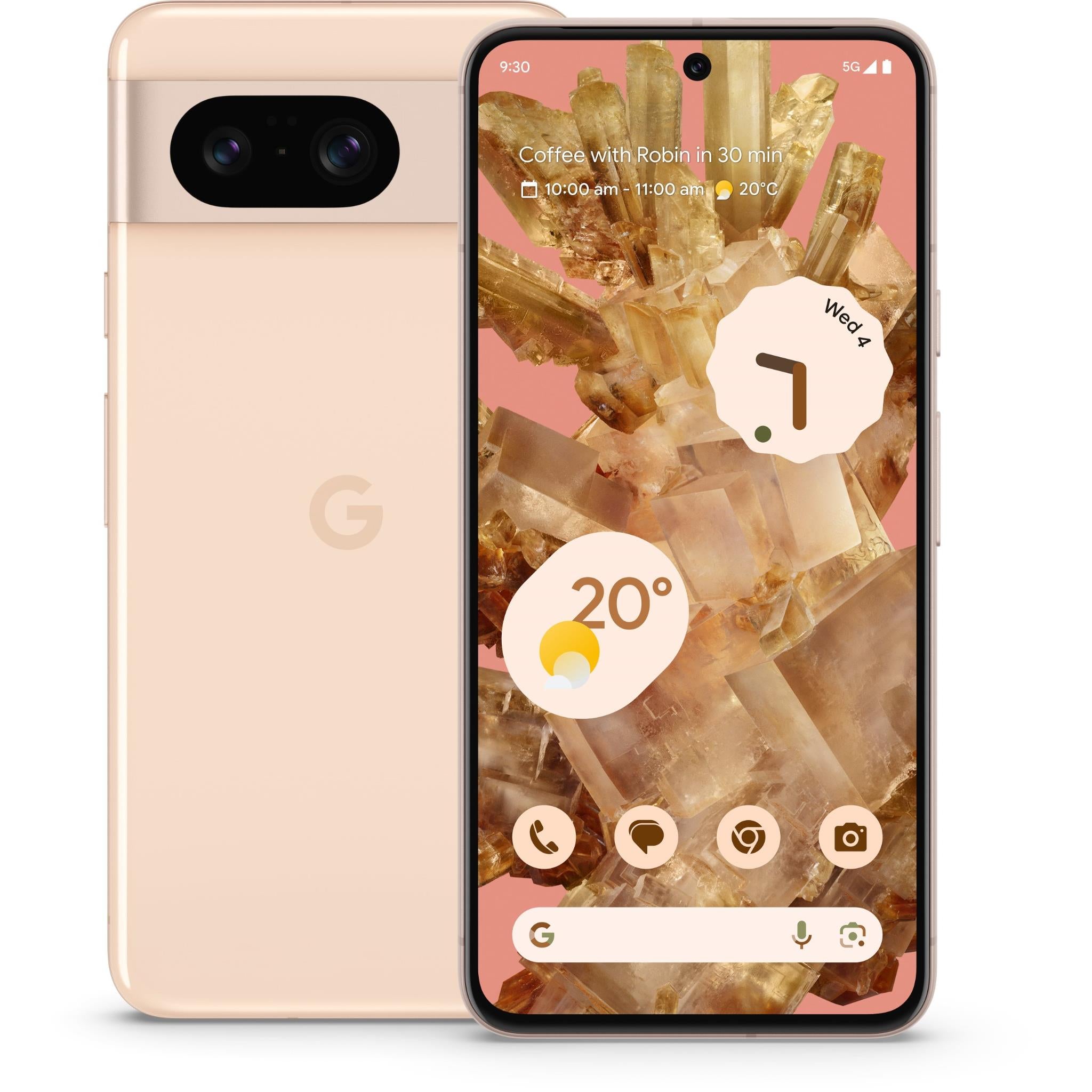 Google Pixel 8 5G Smartphone (8GB/128GB, Rose) - Refurbished Grade - B (AU Version)