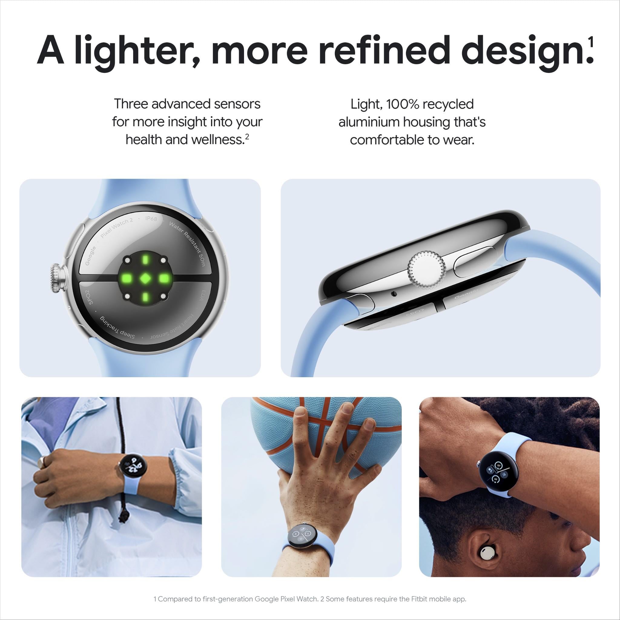 Google Pixel Watch 2 LTE - Silver - Acceptable - Refurbished Google