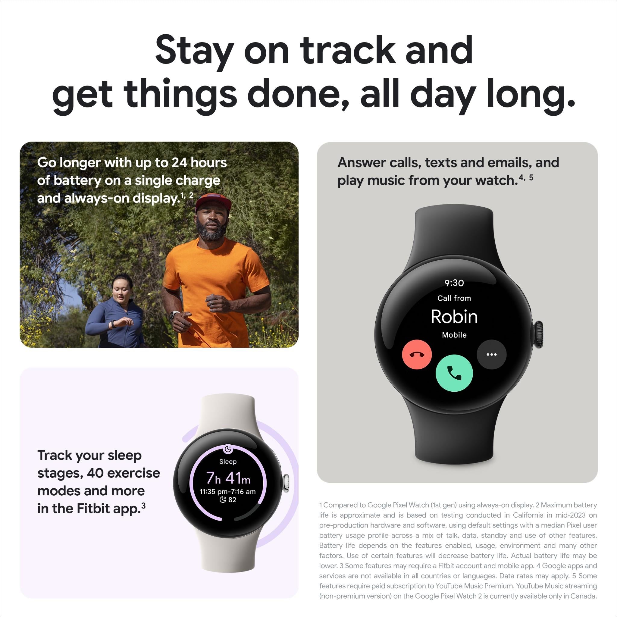 Google Pixel Watch 2 LTE - Silver - Acceptable - Refurbished Google