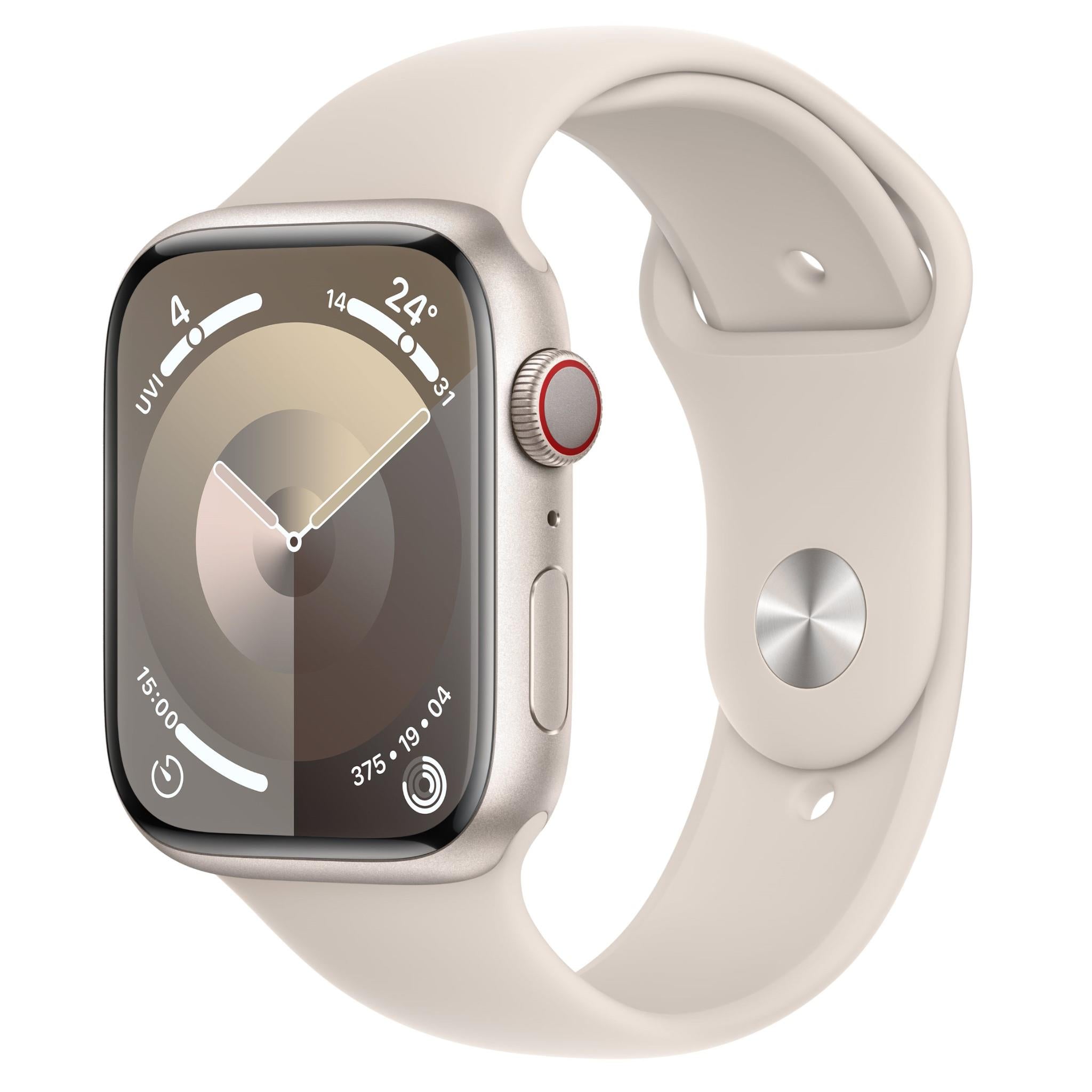 Apple Watch Series 9 41mm GPS + Cellular Starlight Aluminium Case with Starlight Sport Band (S/M)
