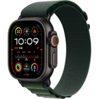 Apple Watch Ultra 2 49mm Titanium Case Black/Green Alpine Loop (M) GPS + Cellular Smartwatch - Pristine - Refurbished Apple