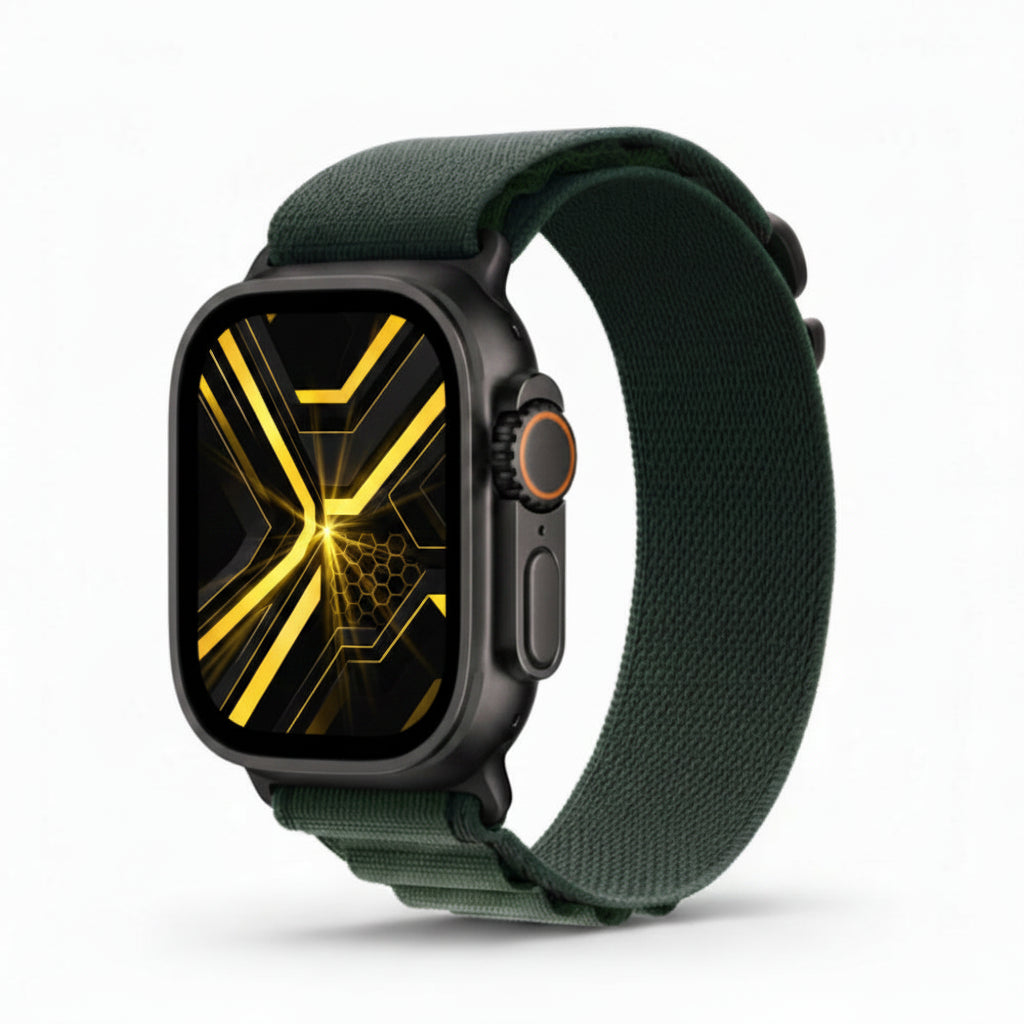 Apple Watch Ultra 2 49mm Titanium Case Black/Green Alpine Loop (M) GPS + Cellular Smartwatch - Pristine - Refurbished