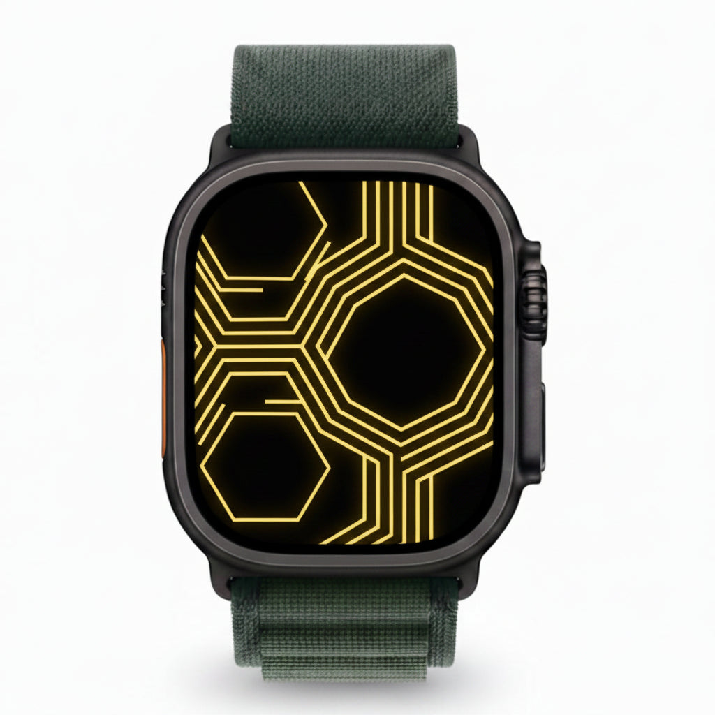 Apple Watch Ultra 2 49mm Titanium Case Black/Green Alpine Loop (M) GPS + Cellular Smartwatch