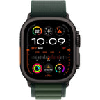 Apple Watch Ultra 2 49mm Titanium Case Black/Green Alpine Loop (M) GPS + Cellular Smartwatch - Pristine - Refurbished Apple