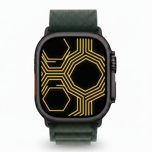 Apple Watch Ultra 2 49mm Titanium Case Black/Green Alpine Loop (M) GPS + Cellular Smartwatch - Pristine - Refurbished