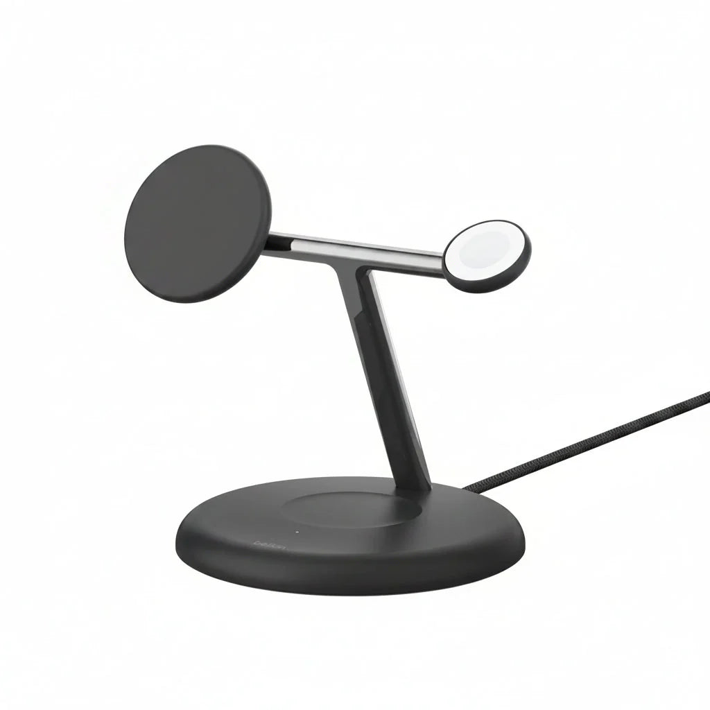 Belkin BoostCharge Pro 3-in-1 Magnetic Charging Stand - Black - MagSafe Wireless Charger Belkin