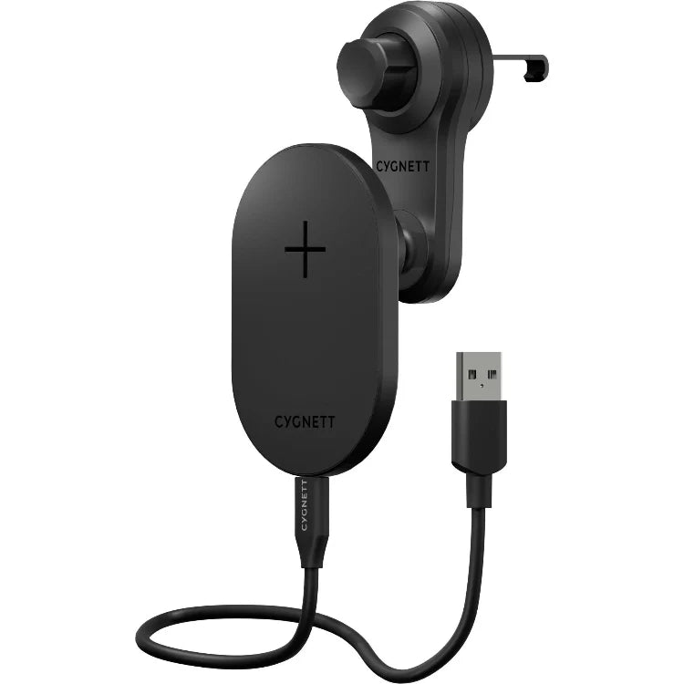 Cygnett MagVent Wireless Charger, Black - Pristine - Refurbished