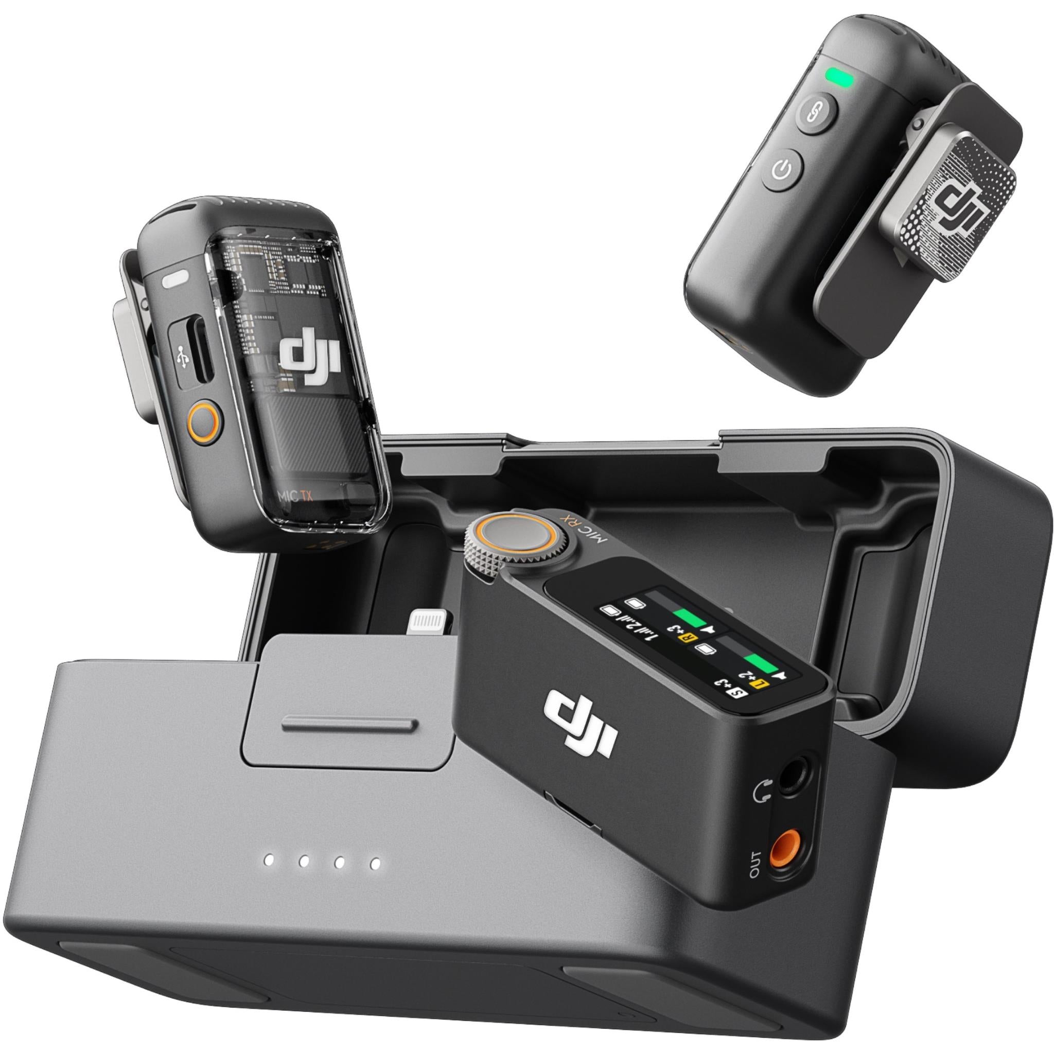 DJI Mic 2 (2TX + 1RX + Charging Case) - Black (AU Version)