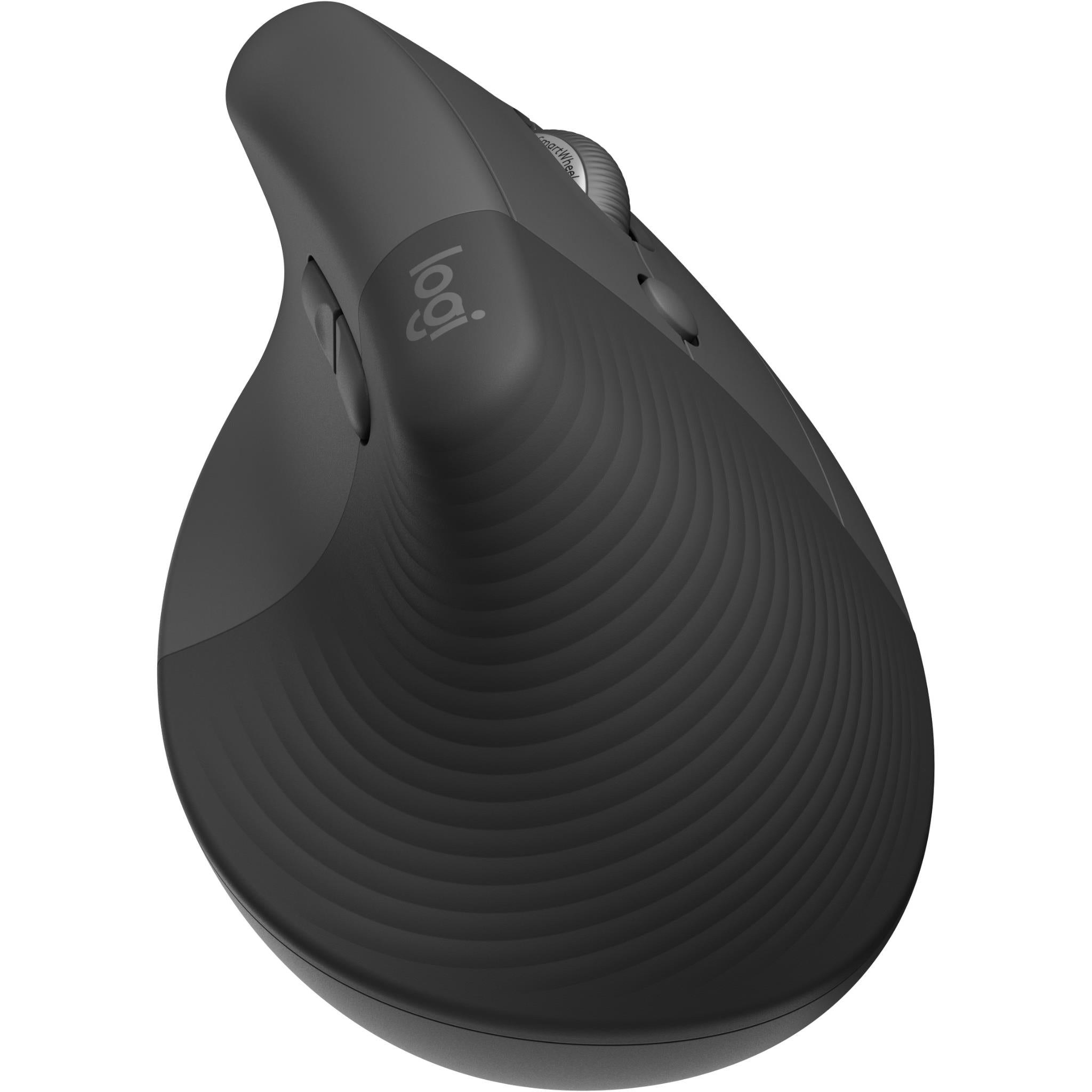 Logitech Lift Vertical Ergonomic Mouse, Wireless, Bluetooth or Logi Bolt USB receiver, Quiet clicks, 4 buttons, compatible with Windows/MacOS/iPadOS, Laptop, PC - Graphite