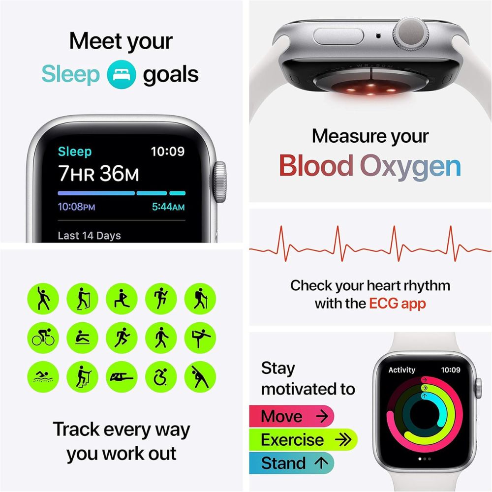 Apple Watch Series 6, GPS 44mm - Space Grey - Pristine Refurbished Apple