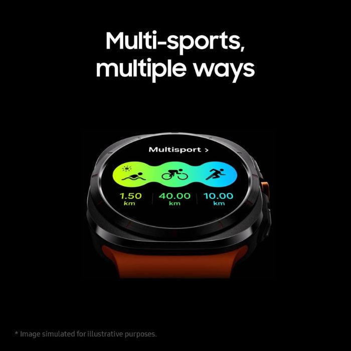 Samsung Galaxy Watch Ultra AI Smartwatch – Health Monitoring & Fitness Tracking, 47mm LTE, Titanium Grey - Pristine - Refurbished