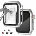 Tristar Apple Watch Plastic Case with Glass Sport Strap 38mm Black - Waterproof Band for Series 10/9/8/7/6/5/4/3/2/1/SE/Ultra/Ultra 2
