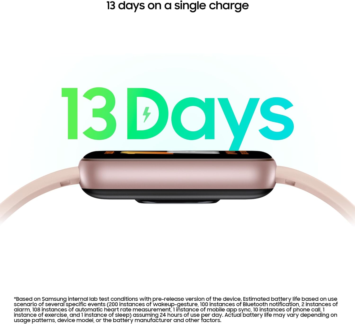 Samsung Galaxy Fit3 Smartwatch Pink Gold – 13-Day Battery Life, Sleep & Fitness Tracking [AU Version] Samsung